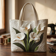 Handmade white calla lilies bag